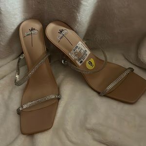 Nude color see thru heel